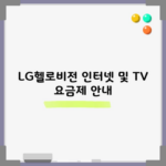 LG헬로비전 인터넷 및 TV 요금제 안내