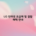 LG 인터넷 요금제 및 결합 혜택 안내