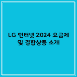 LG 인터넷 2024 요금제 및 결합상품 소개