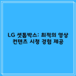 LG 셋톱박스: 최적의 영상 컨텐츠 시청 경험 제공