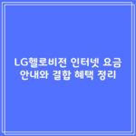 LG헬로비전 인터넷 요금 안내와 결합 혜택 정리