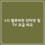 LG 헬로비전 인터넷 및 TV 요금 비교