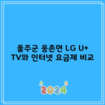 울주군 웅촌면 LG U+ TV와 인터넷 요금제 비교