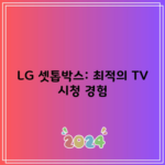 LG 셋톱박스: 최적의 TV 시청 경험