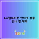 LG헬로비전 인터넷 상품 안내 및 혜택