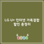 LG U+ 인터넷 가족결합 할인 총정리