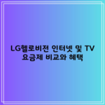 LG헬로비전 인터넷 및 TV 요금제 비교와 혜택