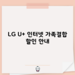 LG U+ 인터넷 가족결합 할인 안내