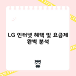 LG 인터넷 혜택 및 요금제 완벽 분석