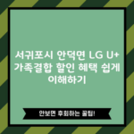 서귀포시 안덕면 LG U+ 가족결합 할인 혜택 쉽게 이해하기