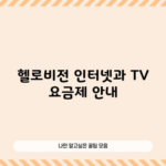 헬로비전 인터넷과 TV 요금제 안내