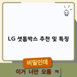 LG 셋톱박스 추천 및 특징