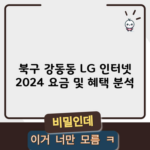 북구 강동동 LG 인터넷 2024 요금 및 혜택 분석