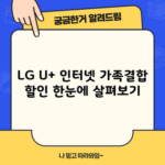 LG U+ 인터넷 가족결합 할인 한눈에 살펴보기