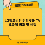 LG헬로비전 인터넷과 TV 요금제 비교 및 혜택