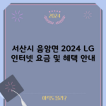 2024 LG 인터넷 요금 및 혜택 지금 바로 확인하세요!