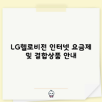 LG헬로비전 인터넷 요금제 및 결합상품 안내