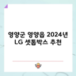 영양군 영양읍 2024년 LG 셋톱박스 추천