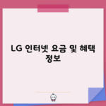 LG 인터넷 요금 및 혜택 정보