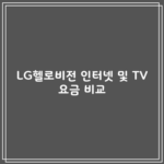 LG헬로비전 인터넷 및 TV 요금 비교