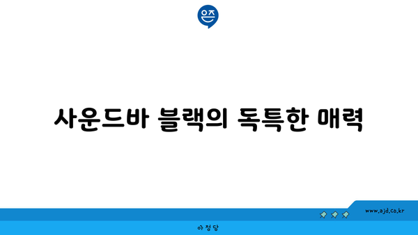 사운드바 블랙의 독특한 매력