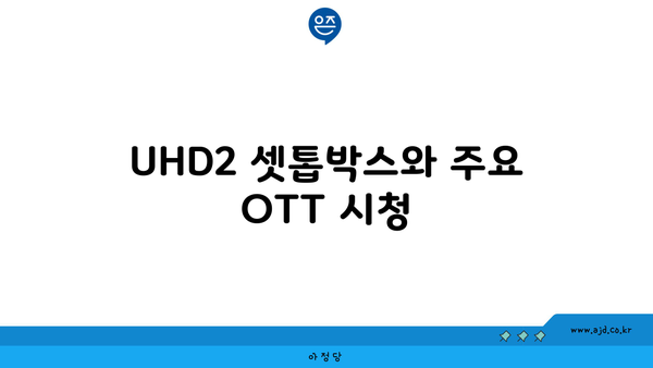 UHD2 셋톱박스와 주요 OTT 시청