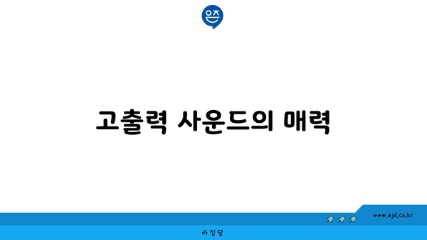 고출력 사운드의 매력