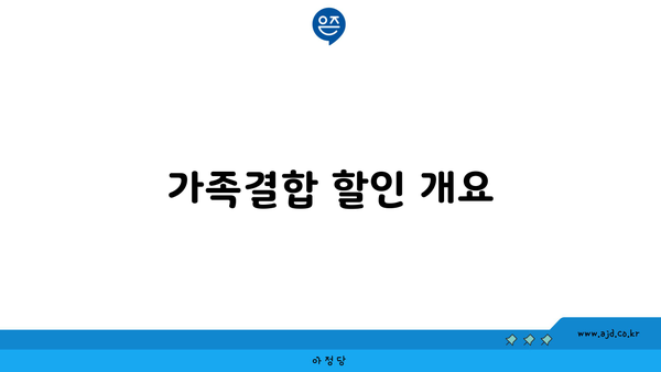 가족결합 할인 개요