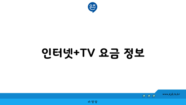 인터넷+TV 요금 정보