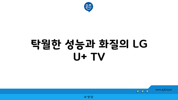 탁월한 성능과 화질의 LG U+ TV