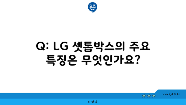 Q: LG 셋톱박스의 주요 특징은 무엇인가요?