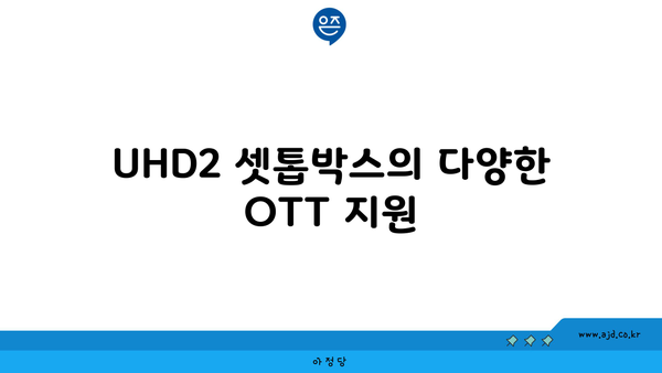 UHD2 셋톱박스의 다양한 OTT 지원