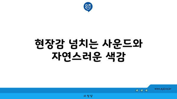 현장감 넘치는 사운드와 자연스러운 색감