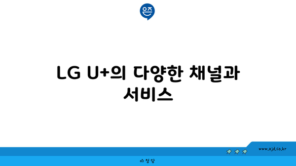 LG U+의 다양한 채널과 서비스