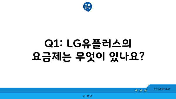 Q1: LG유플러스의 요금제는 무엇이 있나요?