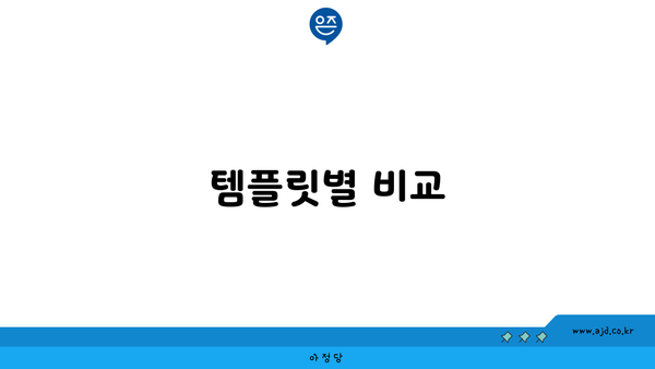 템플릿별 비교