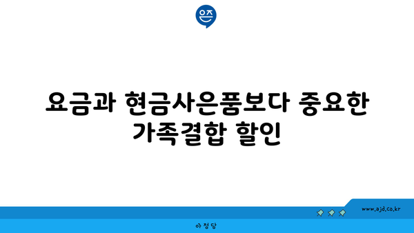 요금과 현금사은품보다 중요한 가족결합 할인