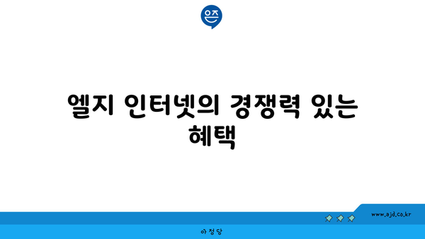 엘지 인터넷의 경쟁력 있는 혜택