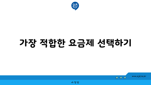 가장 적합한 요금제 선택하기