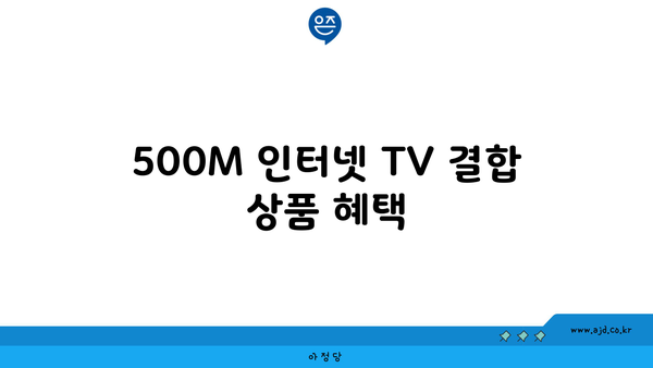 500M 인터넷 TV 결합 상품 혜택