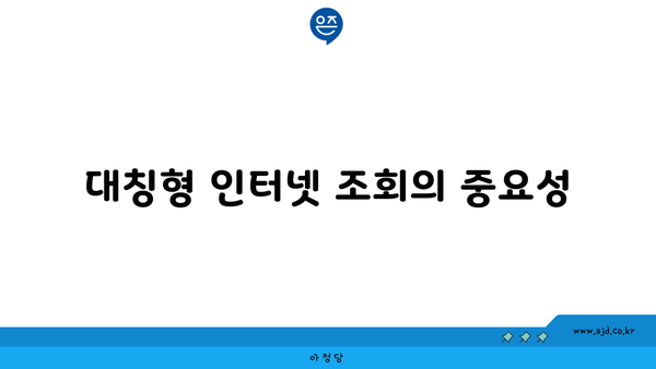 대칭형 인터넷 조회의 중요성