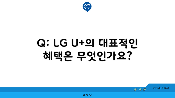 Q: LG U+의 대표적인 혜택은 무엇인가요?