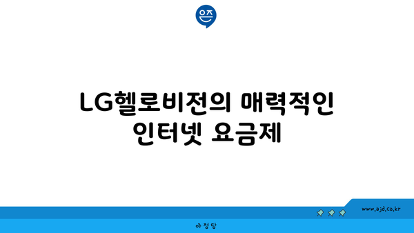 LG헬로비전의 매력적인 인터넷 요금제