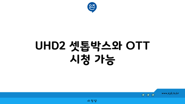 UHD2 셋톱박스와 OTT 시청 가능