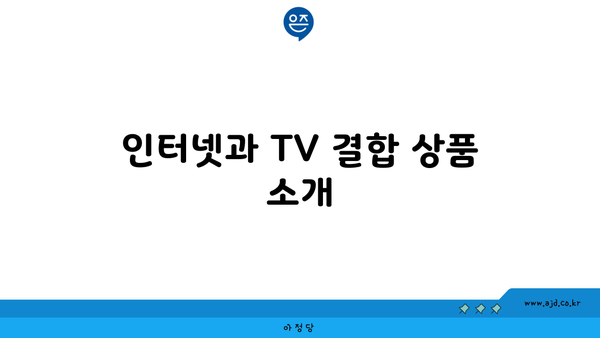 인터넷과 TV 결합 상품 소개