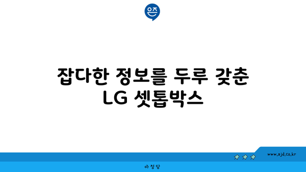 잡다한 정보를 두루 갖춘 LG 셋톱박스