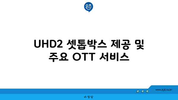 UHD2 셋톱박스 제공 및 주요 OTT 서비스