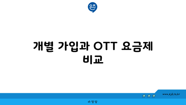 개별 가입과 OTT 요금제 비교