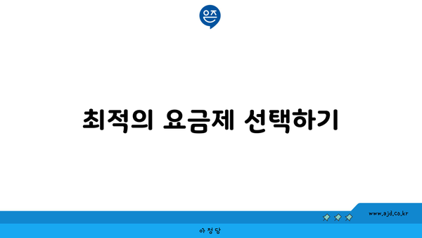 최적의 요금제 선택하기