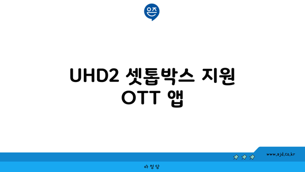 UHD2 셋톱박스 지원 OTT 앱